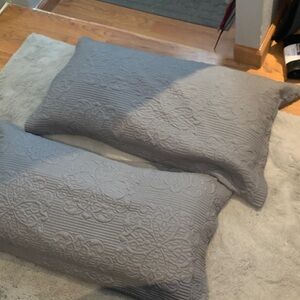 Sophisticated Gray Floral King Pillow shams
